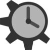 Gear Clock Clip Art